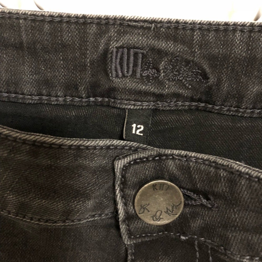 KUT black distressed boyfriend jeans